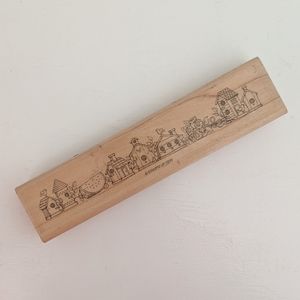🌞 3/$15 - Vintage 1996 Stampin Up! Birdhouse Border Wood Mount Rubber Stamp